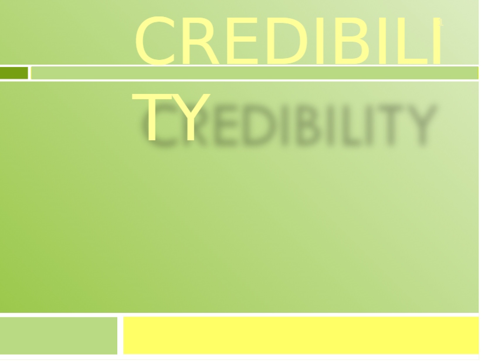 Trustworthiness and Credibility