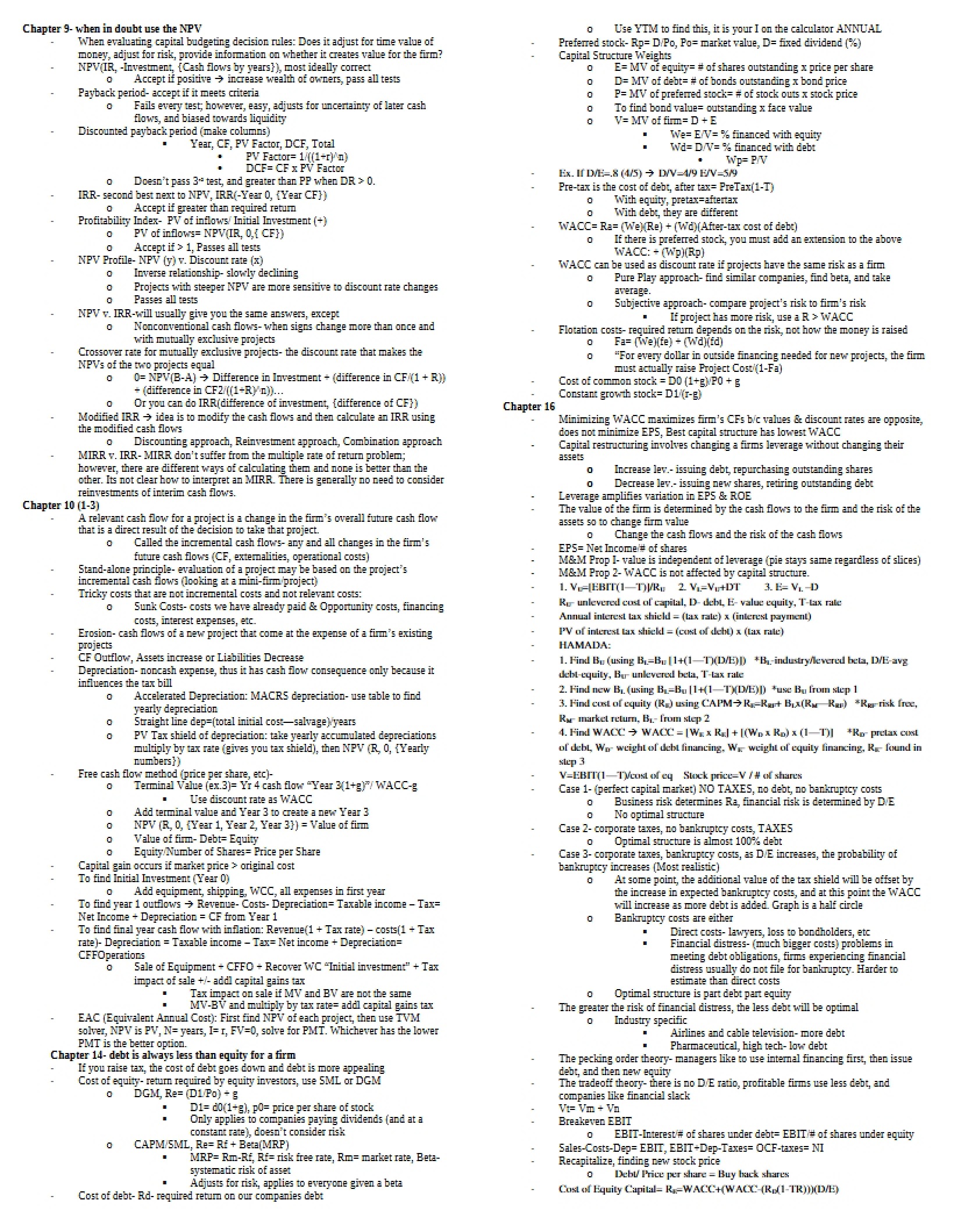 Chapter 9 Business Finance