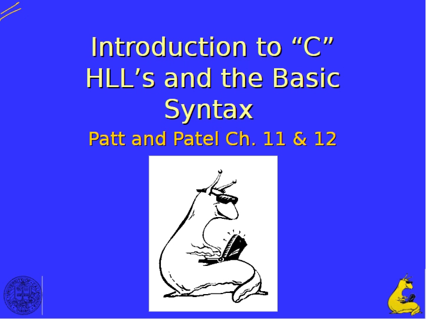 Basic Syntax and HLLs