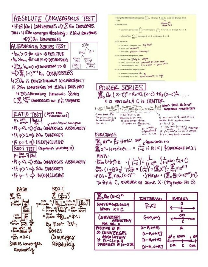 Final Exam Crib Sheet
