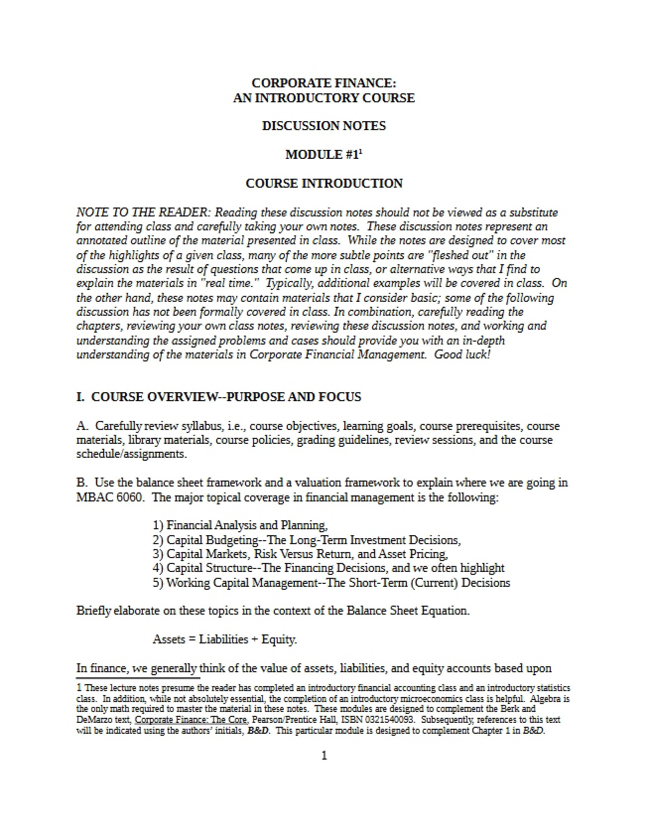 Discussion Notes (Second Instance)