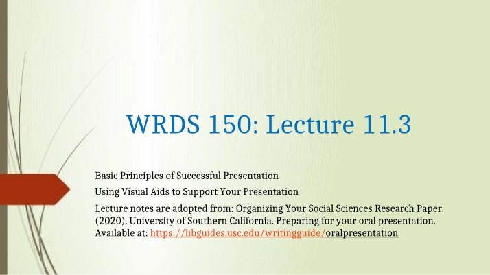 WRIT 150 Lecture Notes 11.3