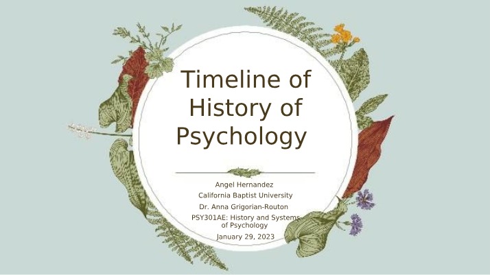 Timeline of Psychology History - From Plato to Wundt