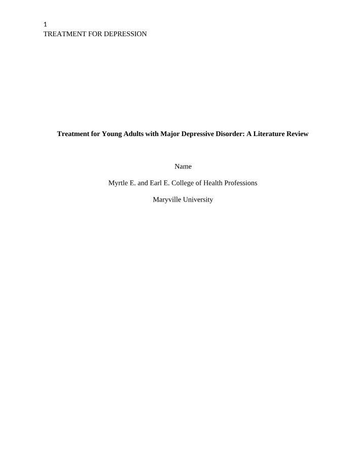 NURSNurs601 Literature Review