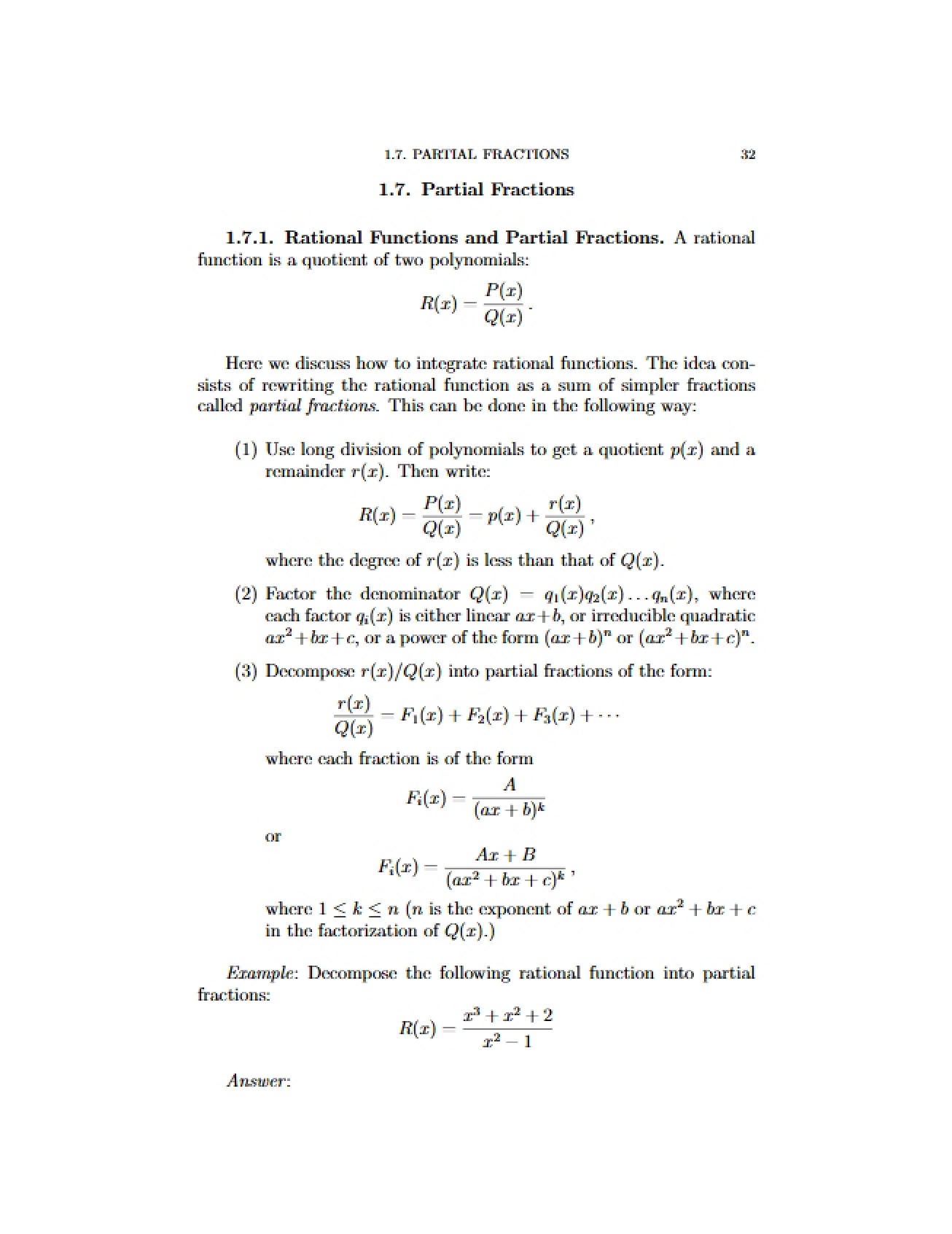Fractions, Partial