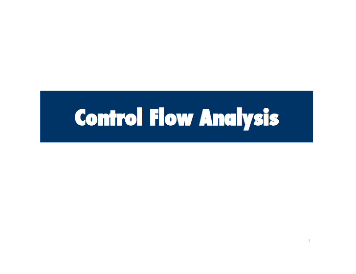 Analysis of CF Lecture
