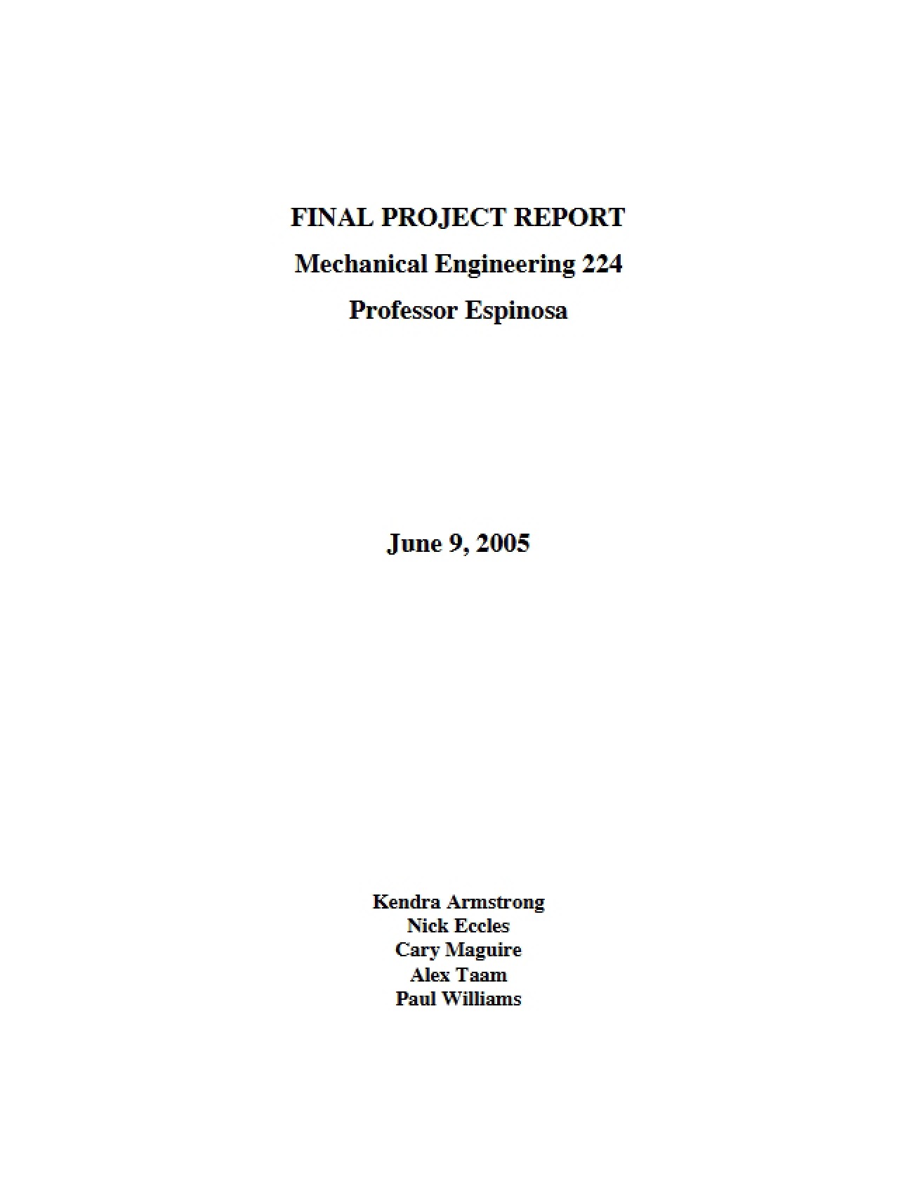 Report on Final Project