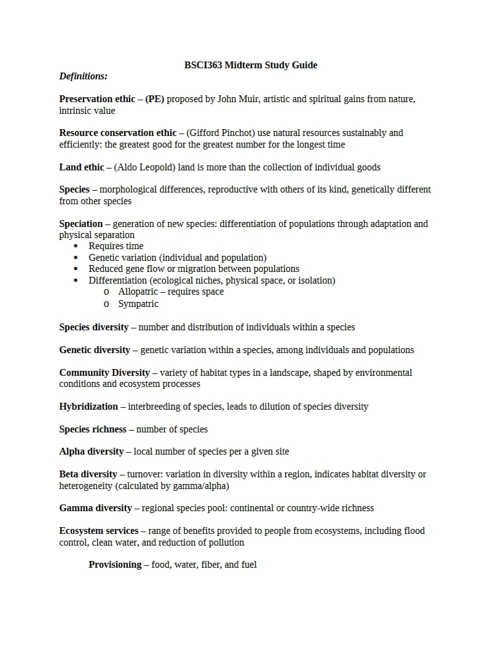Review Materials for the Mid-Term Evaluation