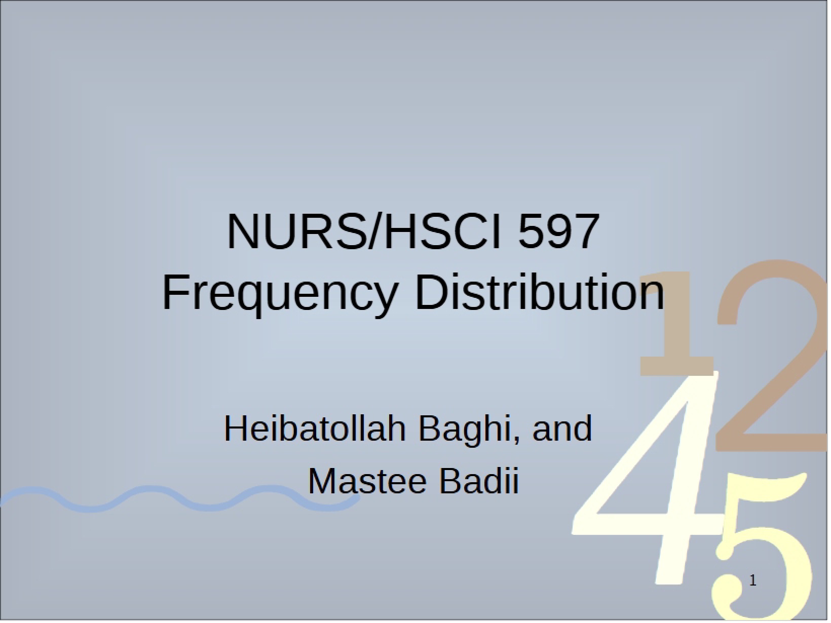Distribution of Frequency