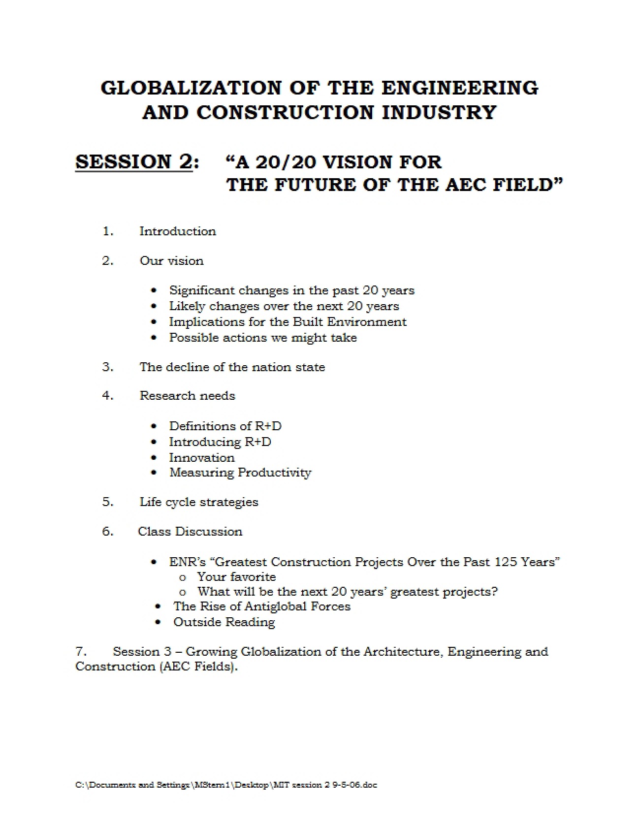 Built Environment Notes