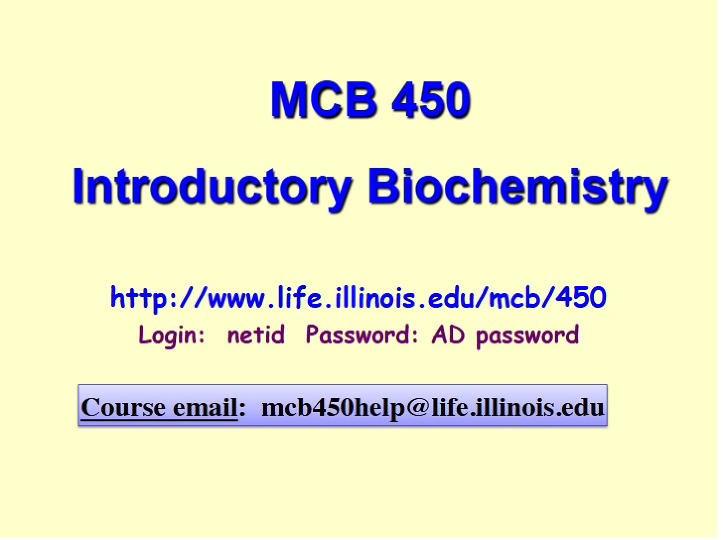 First Lecture