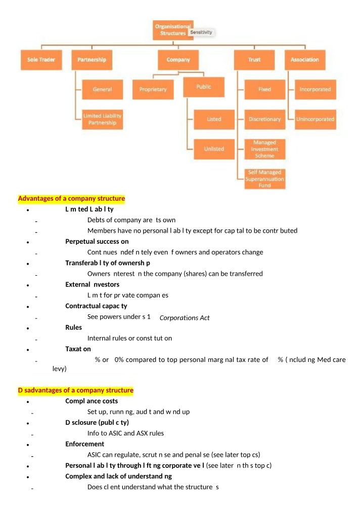 Advantages of Company Structure