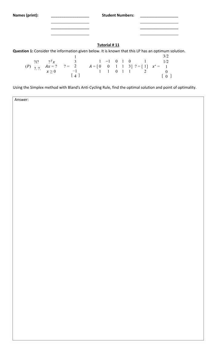 BUSI2204 - Tutorial 11