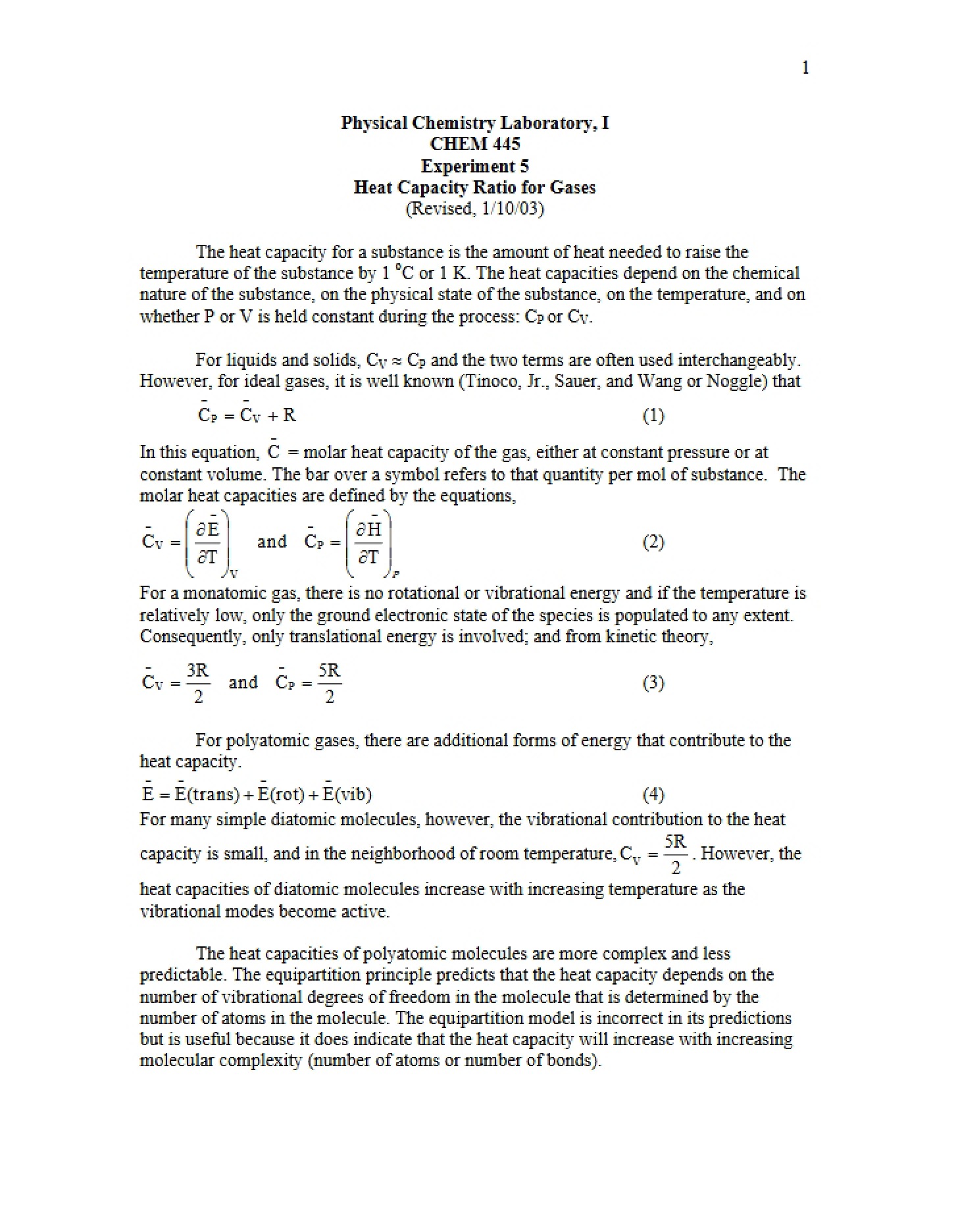 Fifth Experiment