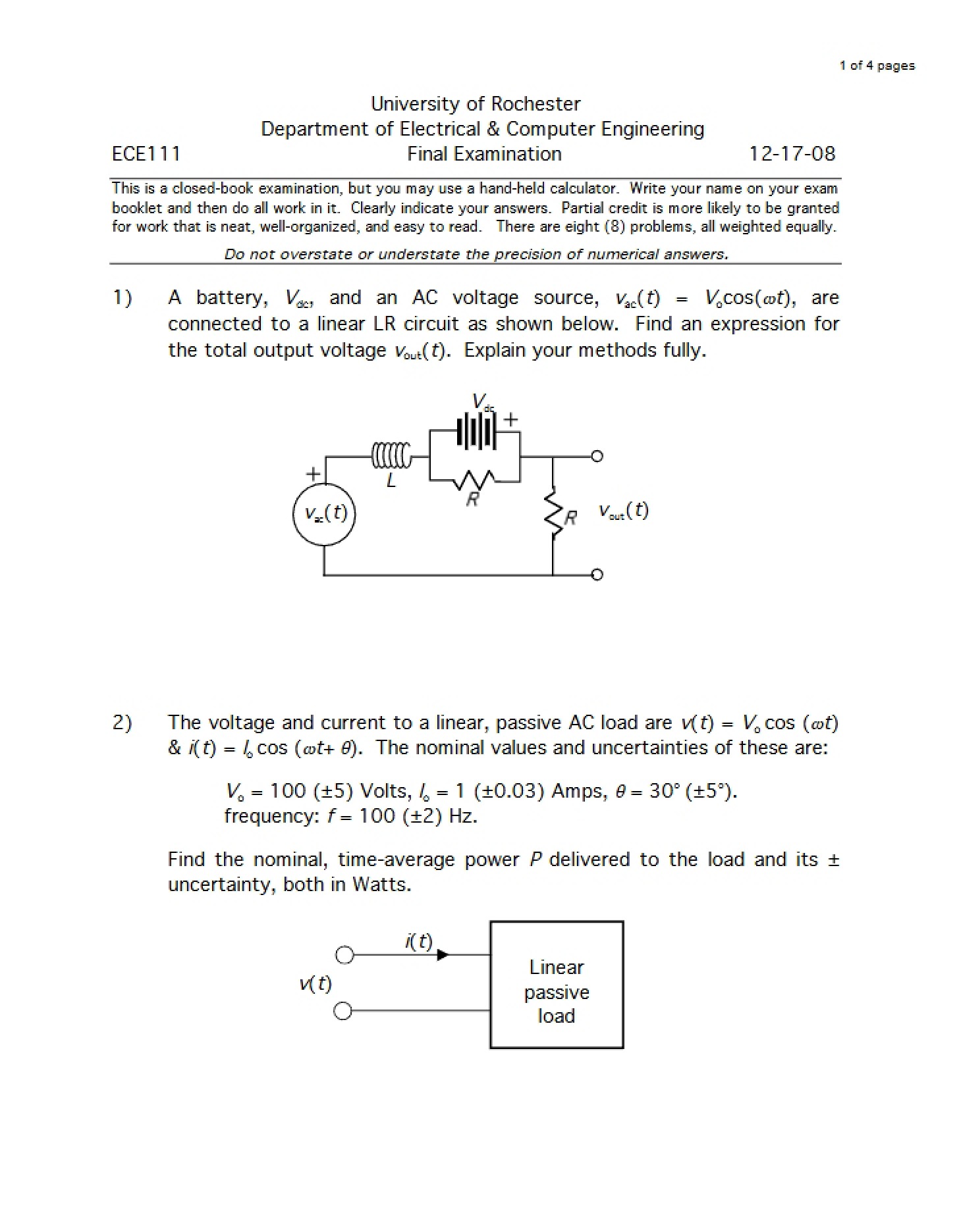 ECE 111 Final