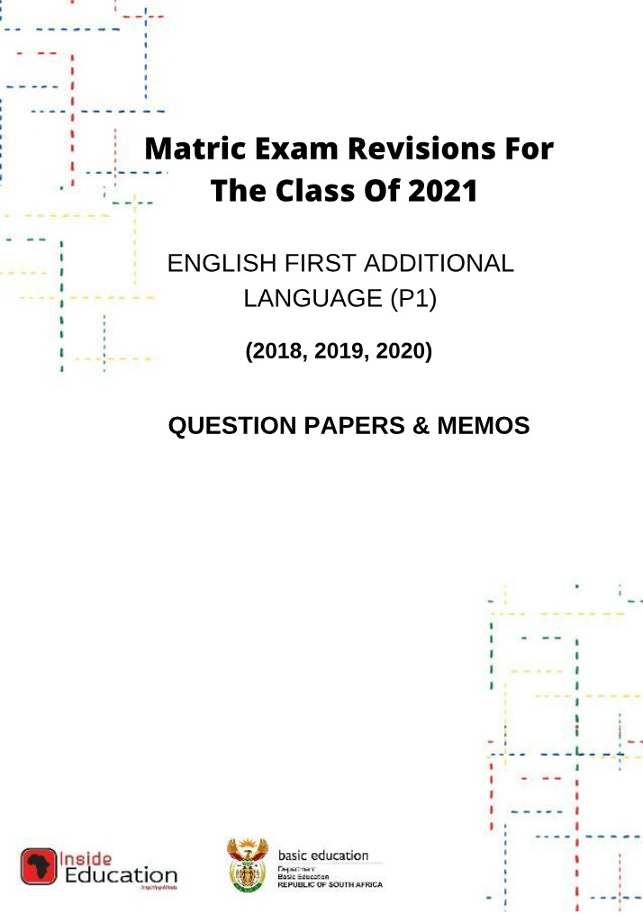 English First Additional Language Matric Exam Revisions (2018-2020)