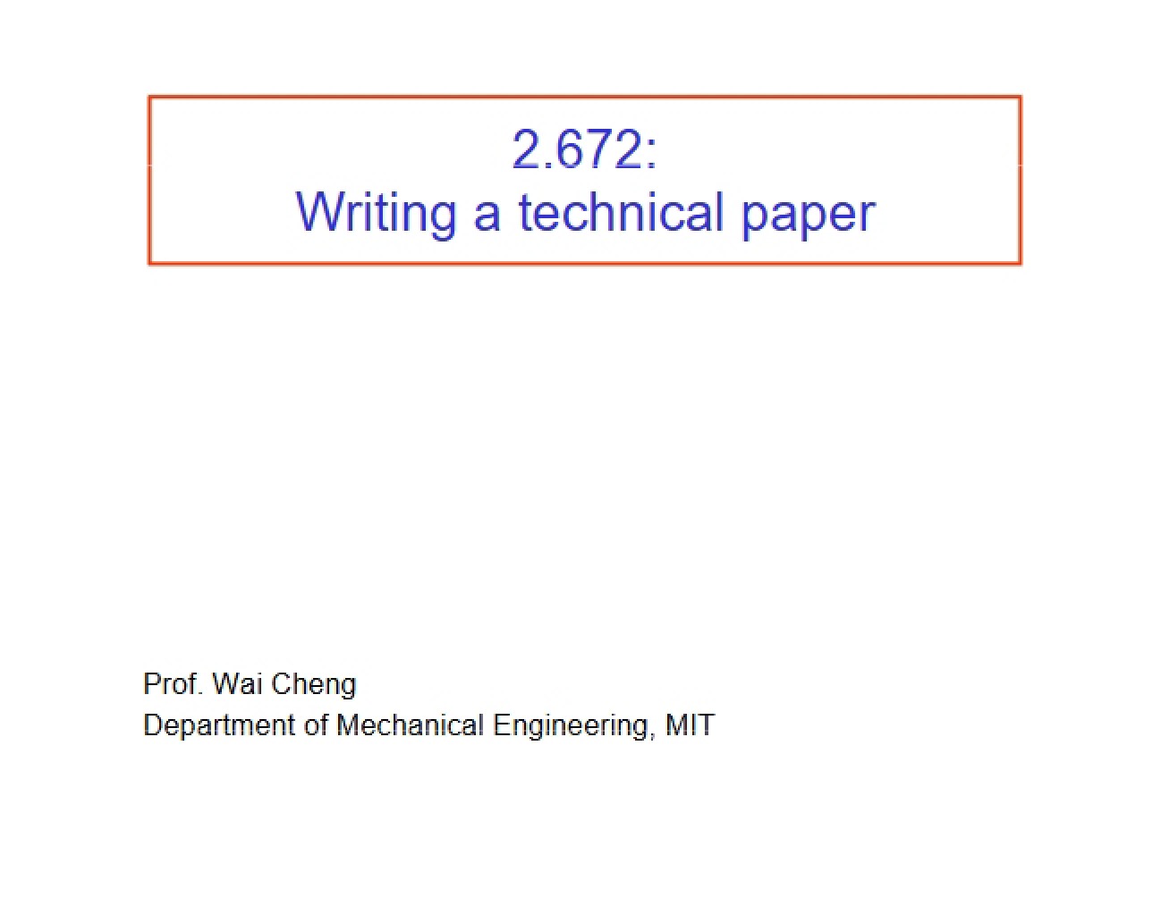 Technical Paper Writing Guide