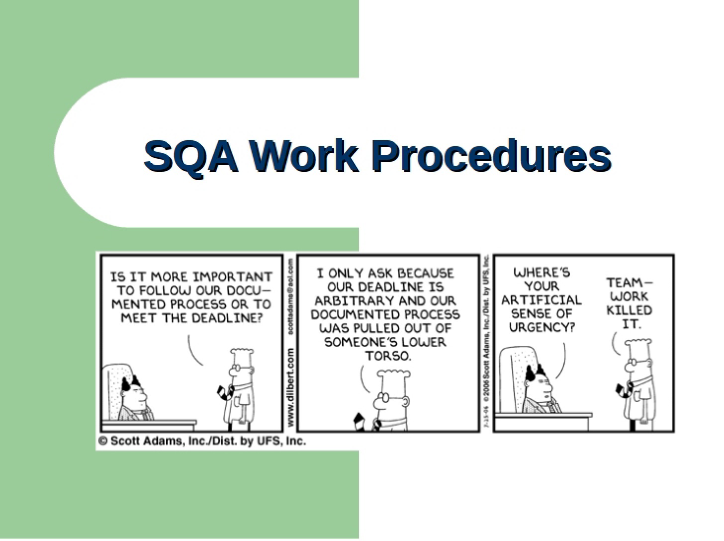 Work Procedures for SQA