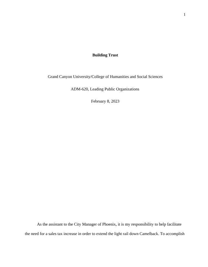 ADM620 - Building Trust