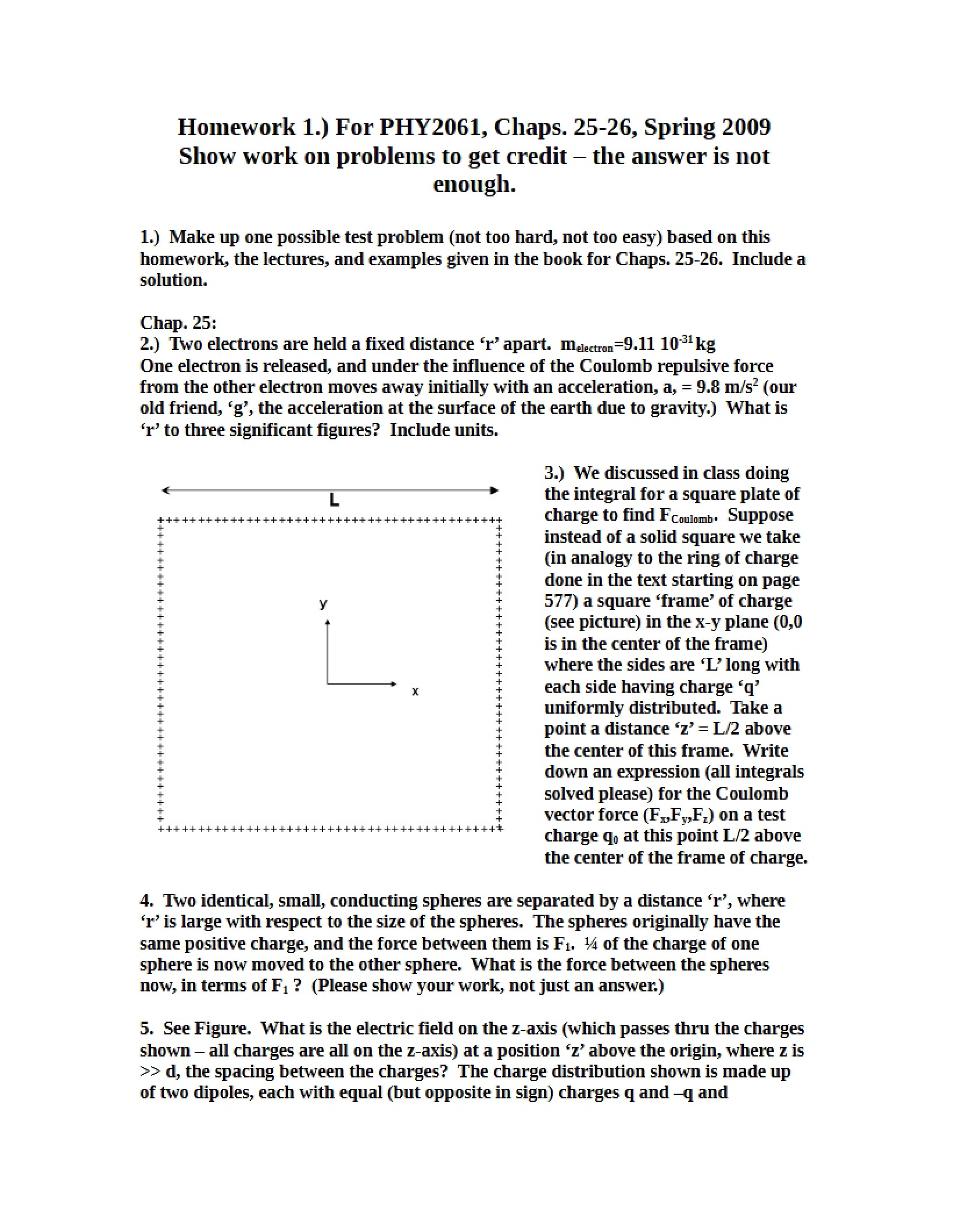 Final Version of Homework One