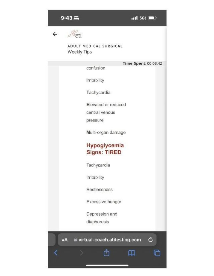 Weekly Tips for Adult Medical Surgical Conditions