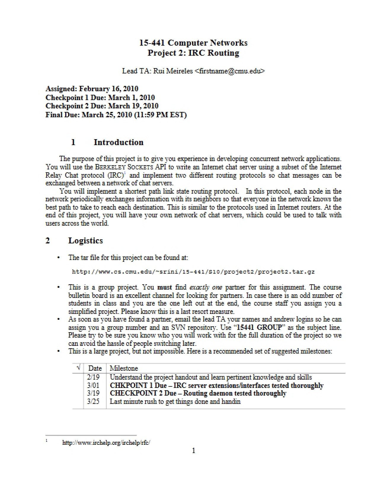 Course Project Overview