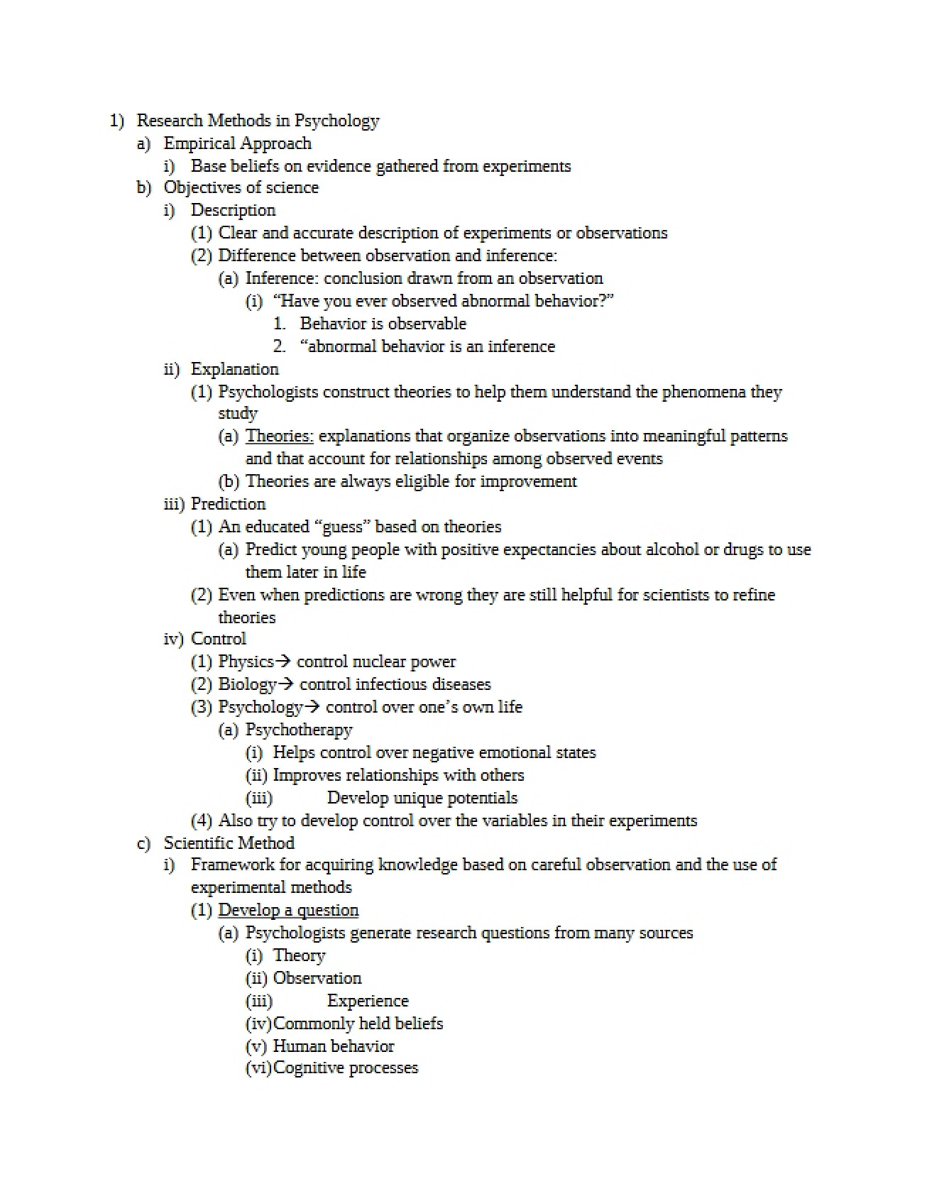 Psychological Research Methods