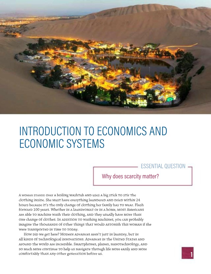 Economics and Economic Systems Introduction