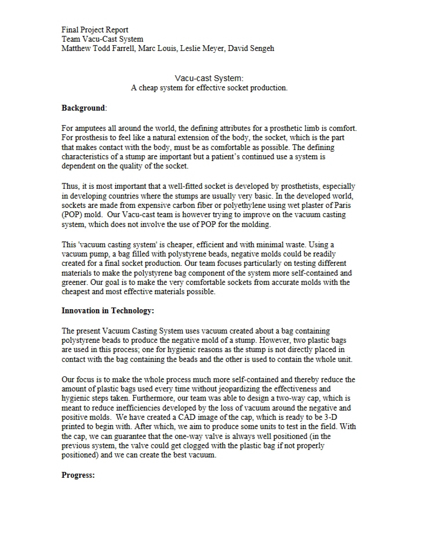 Report on Final Project