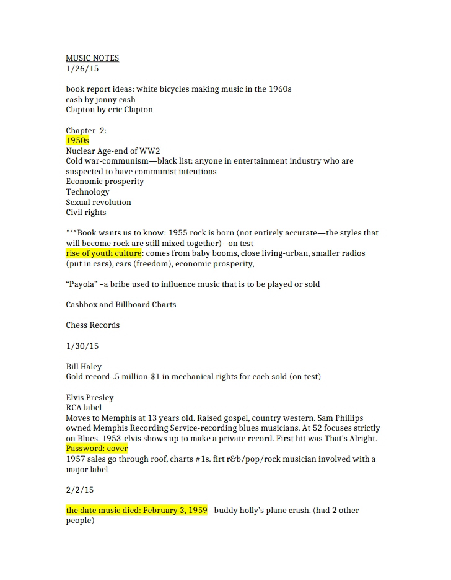 Notes on Music