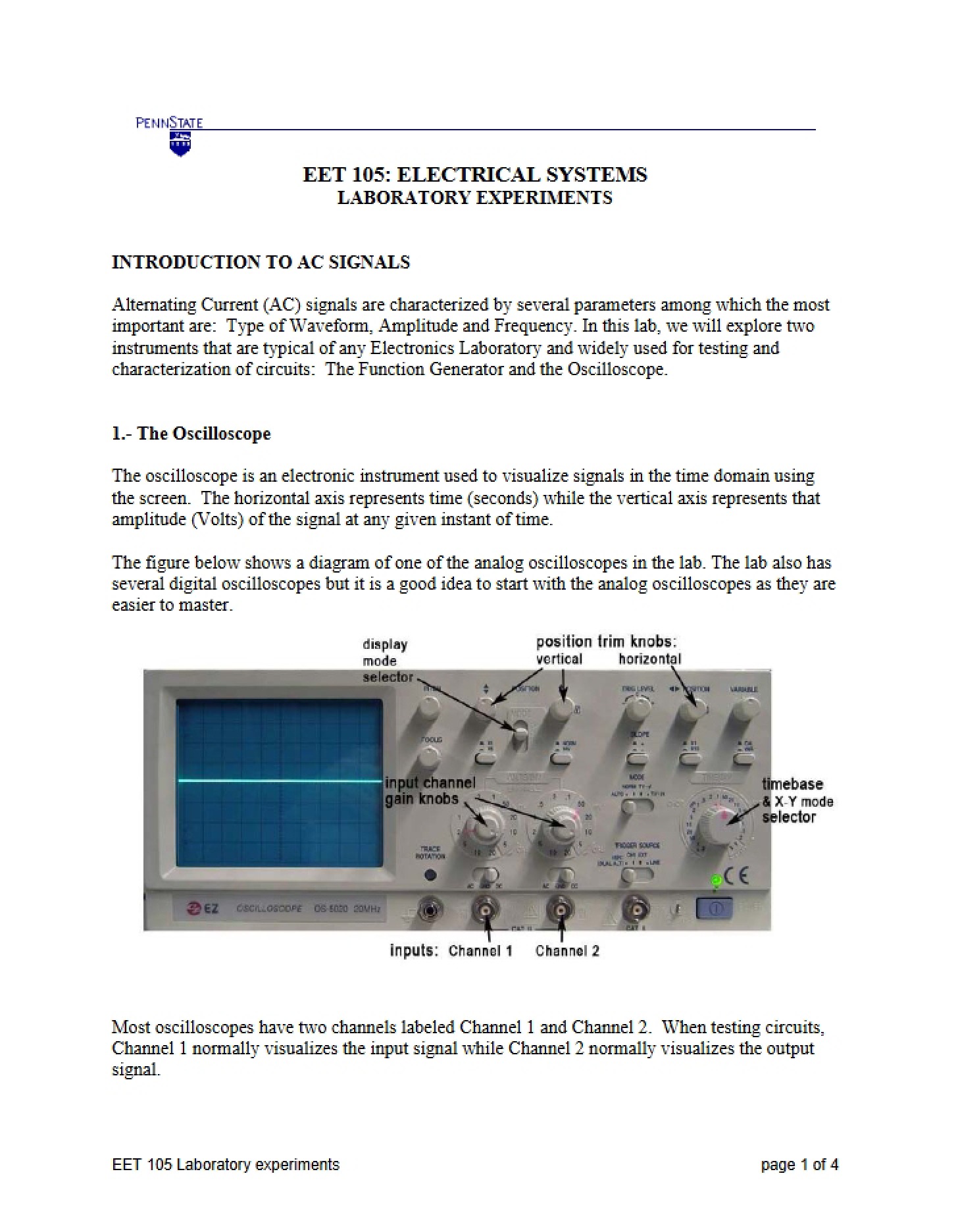 Signals Alternating Current