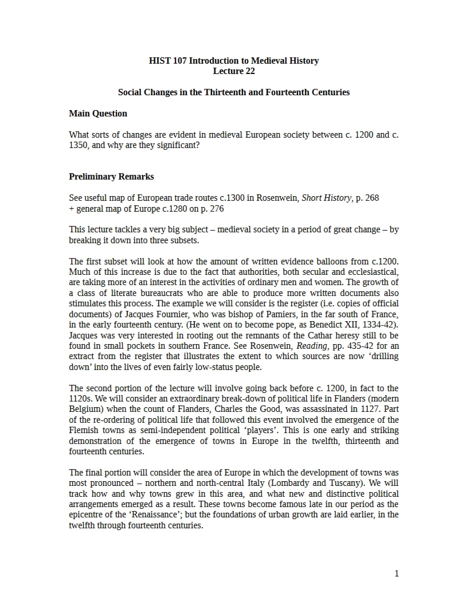 Lecture 22 Changes in Society