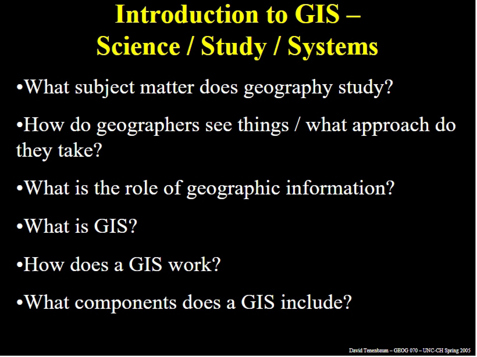 Geography 070 Class Notes