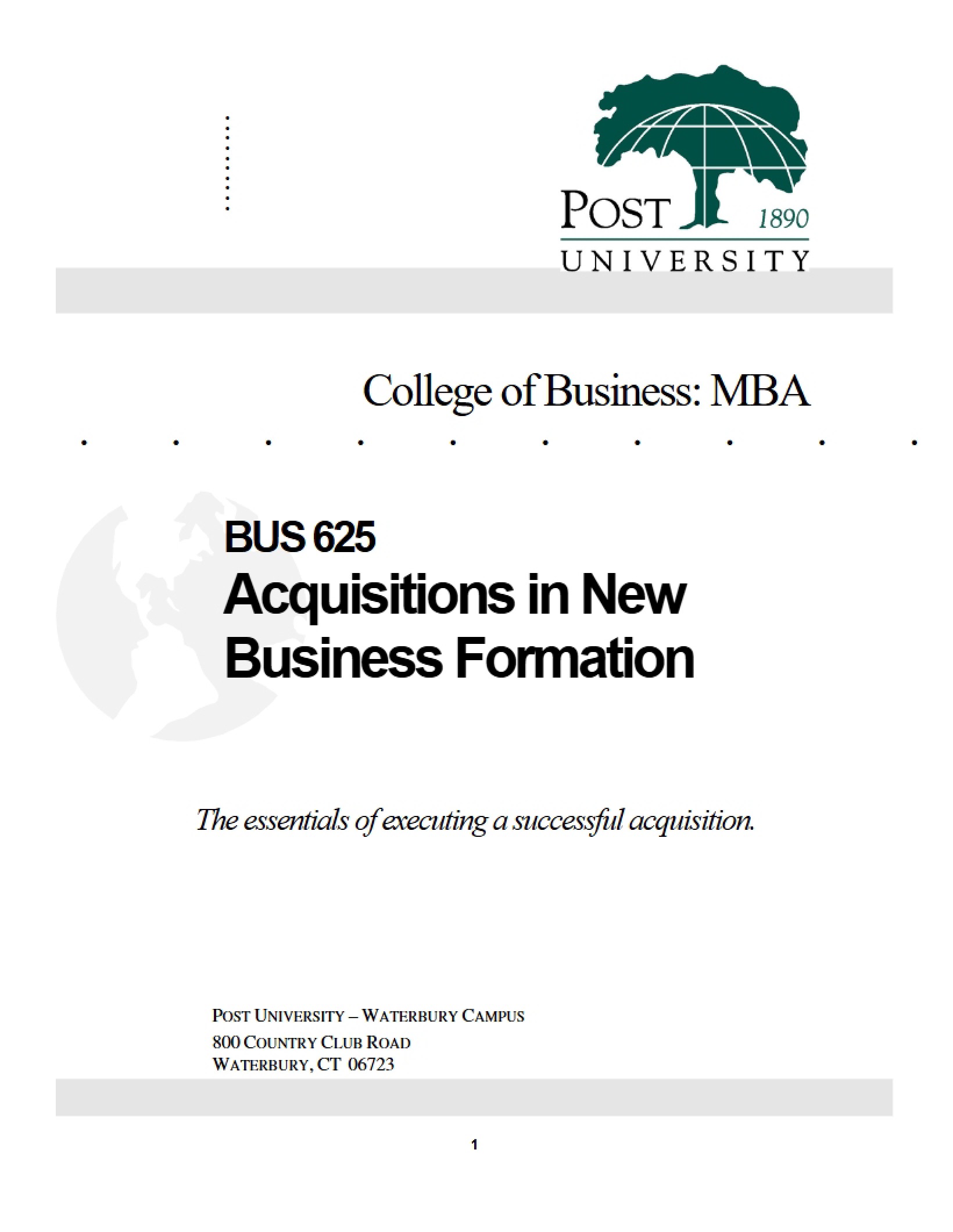 Syllabus Acquisitions