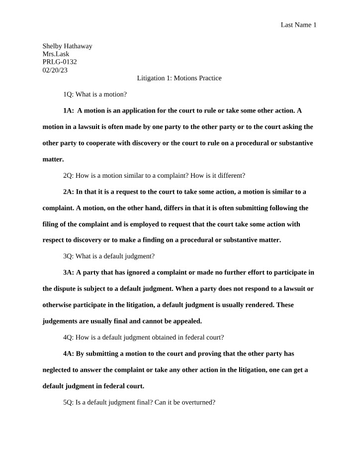 Chapter 9 of Litigation