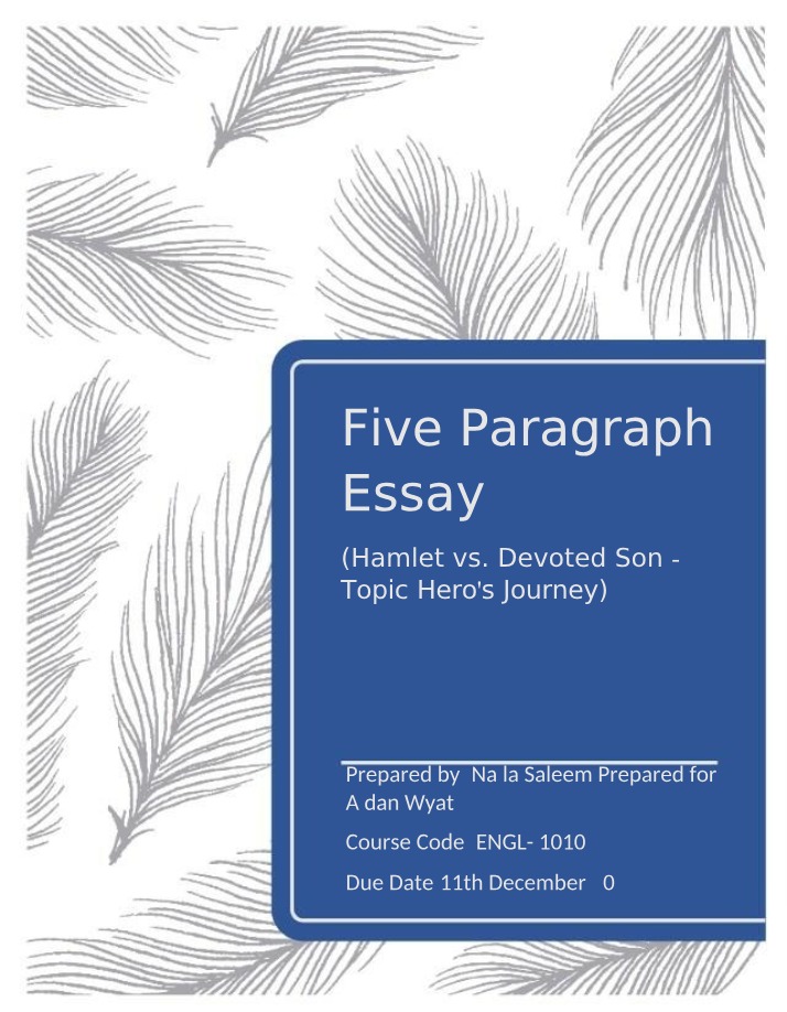 Five Paragraph Essay Structure