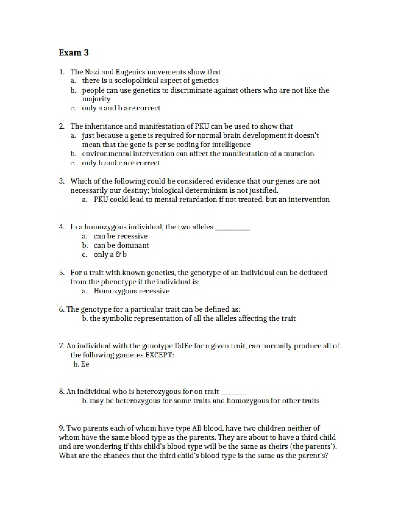Third Anatomy Exam Materials (Part 1)