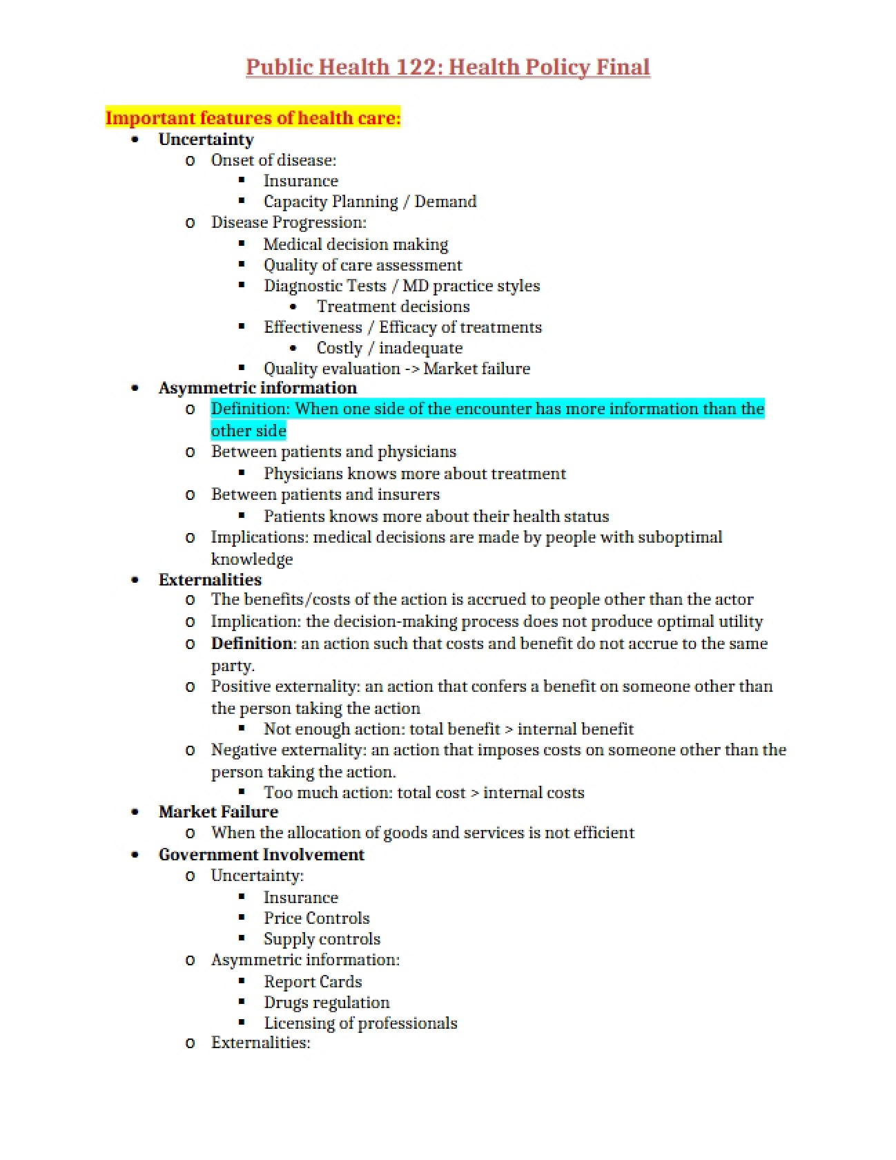 Health Policy Final