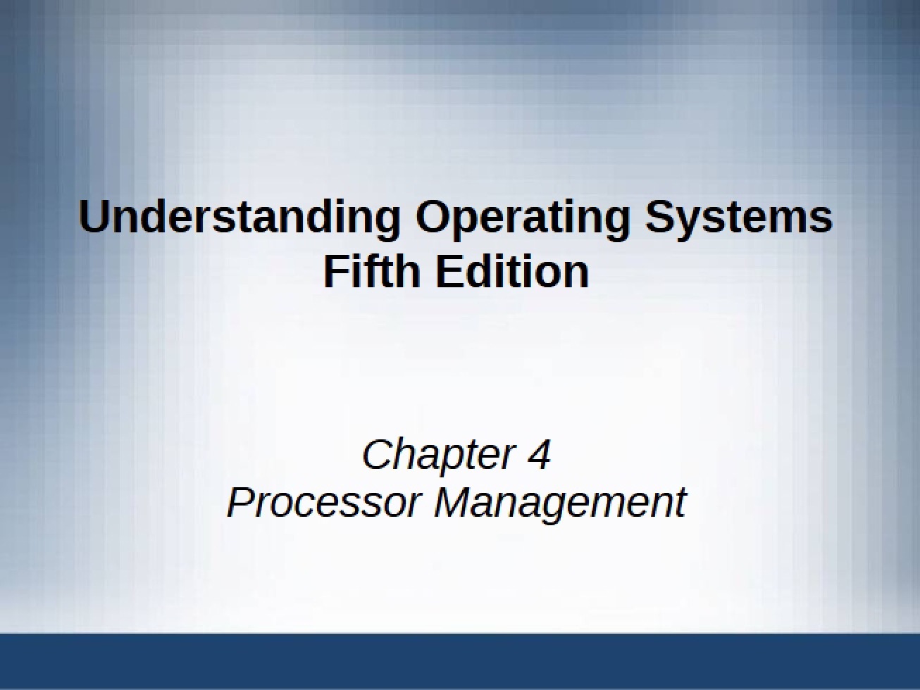 Management of Processors