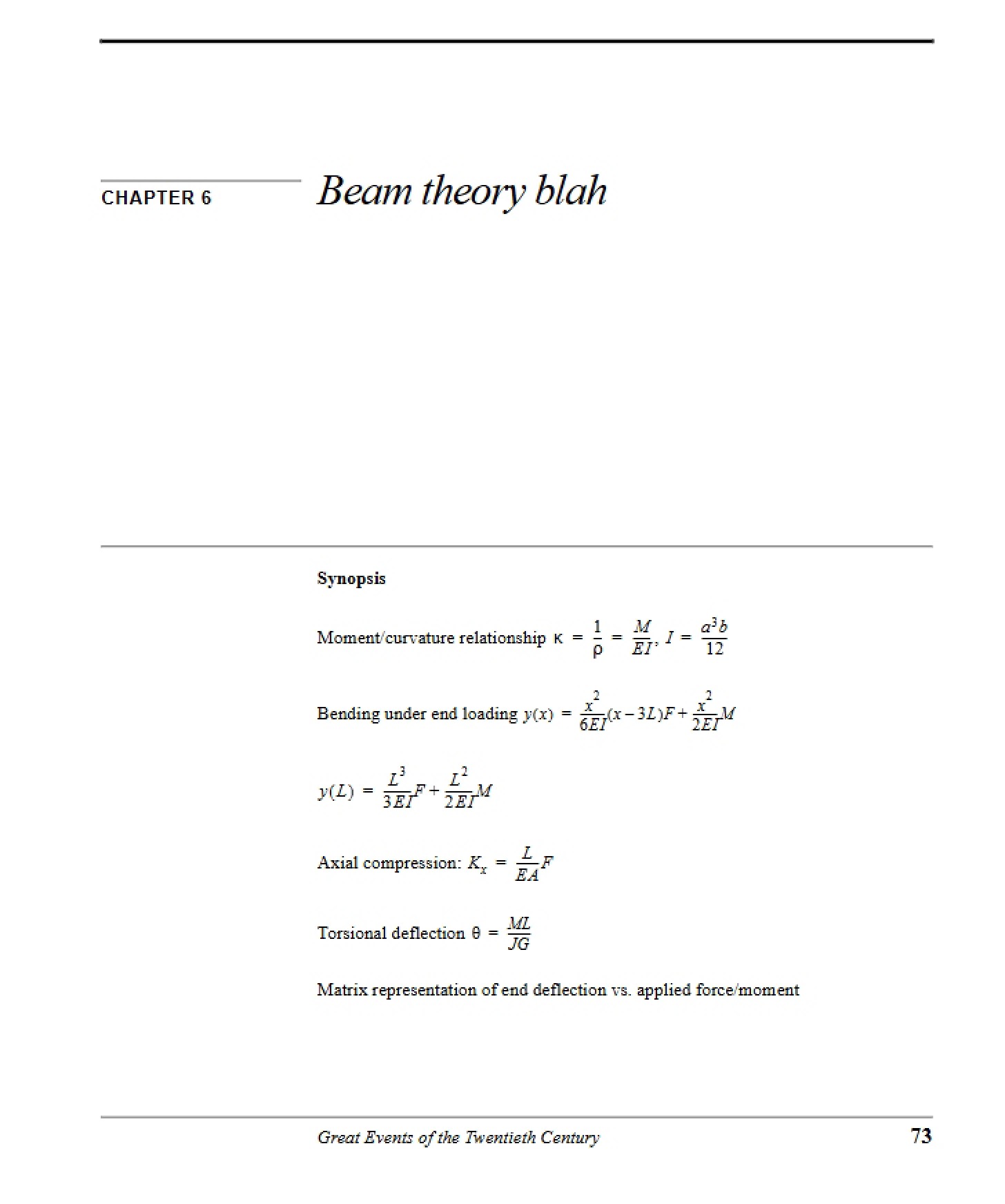 Theory of Beams