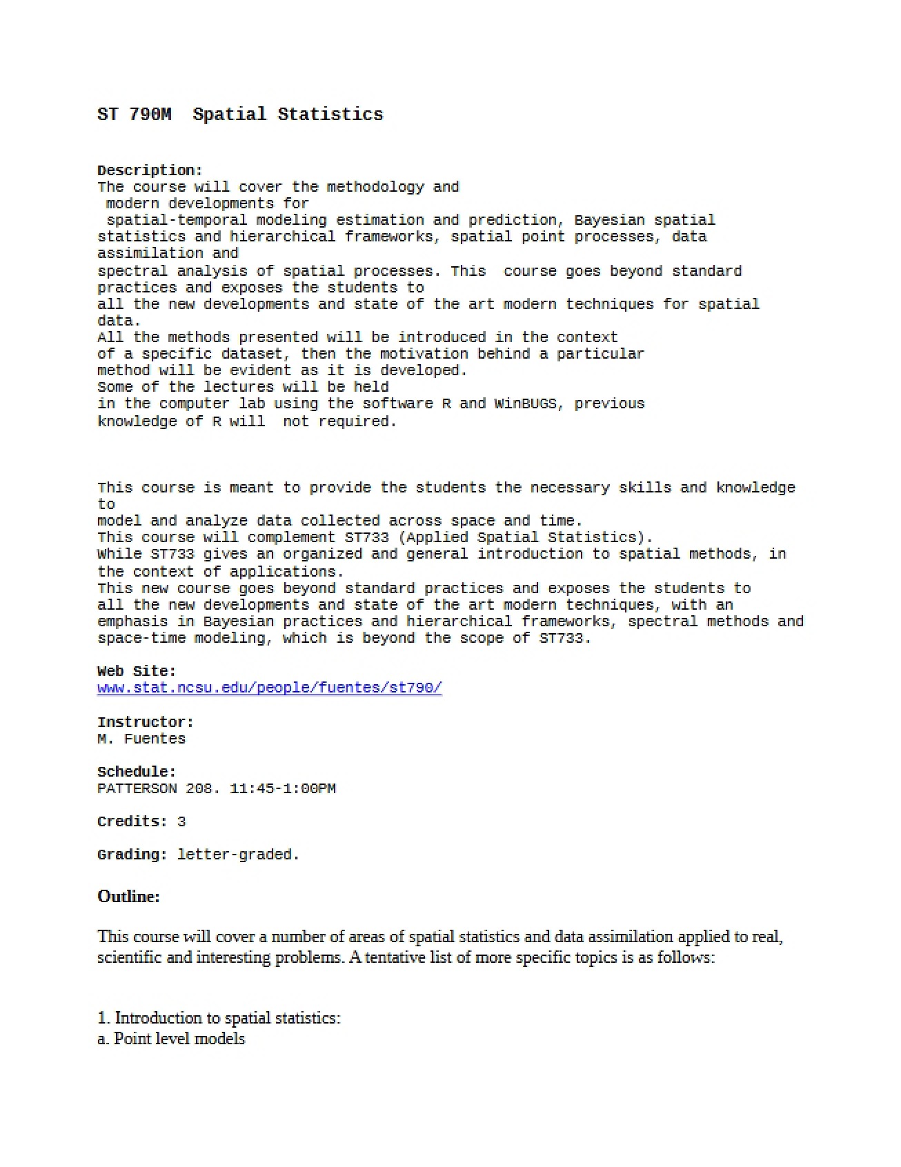 Info on Course