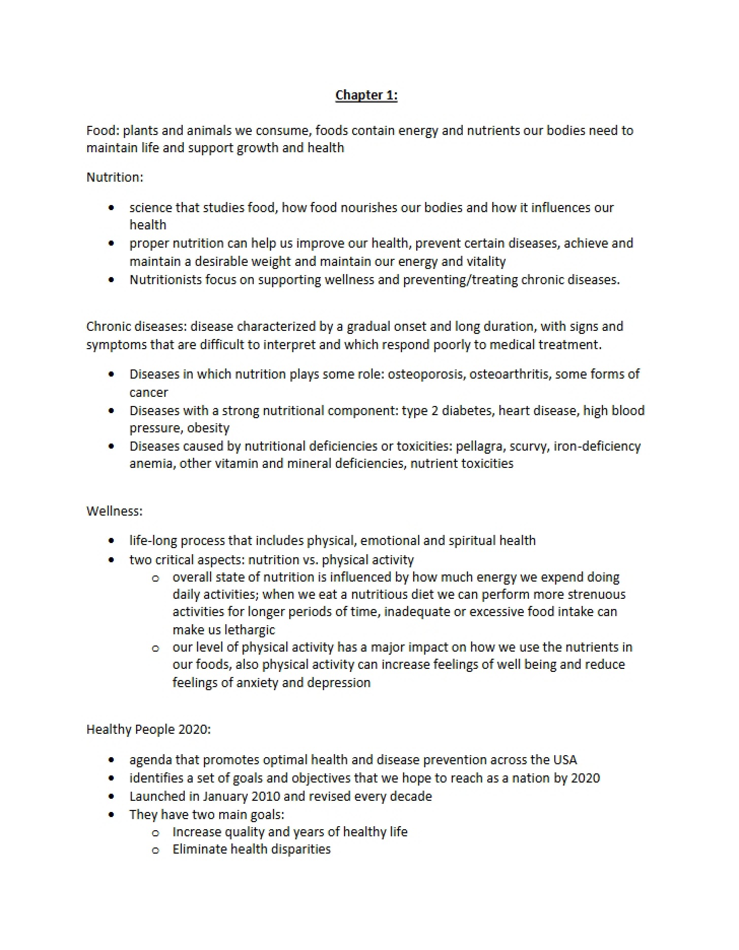 Initial Curricular Framework