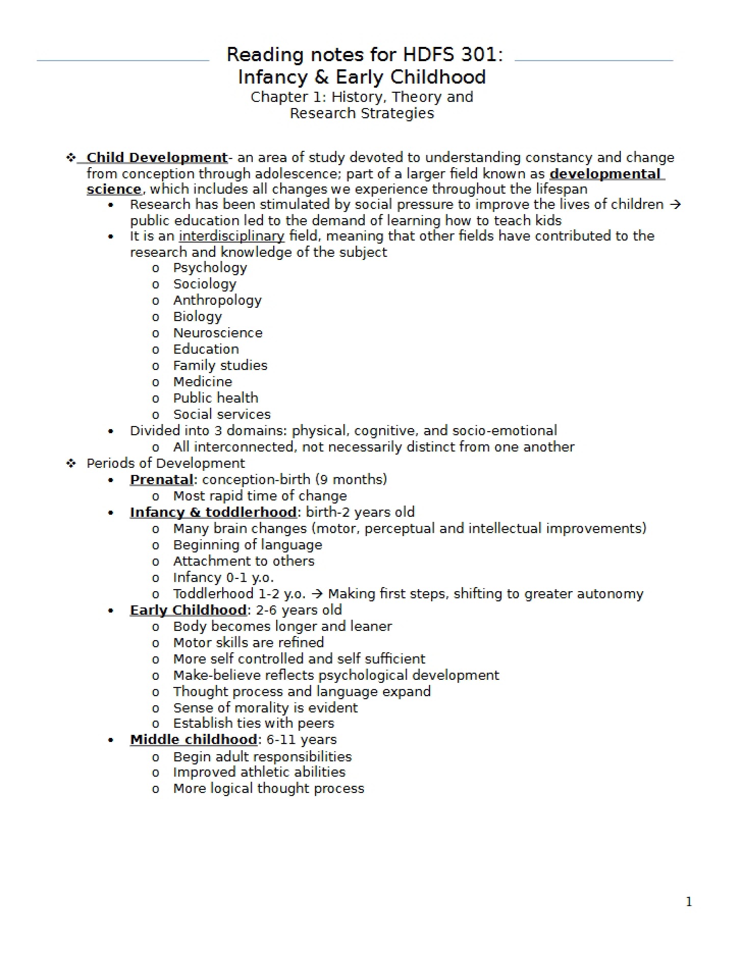 Notes on Reading Chapter 1