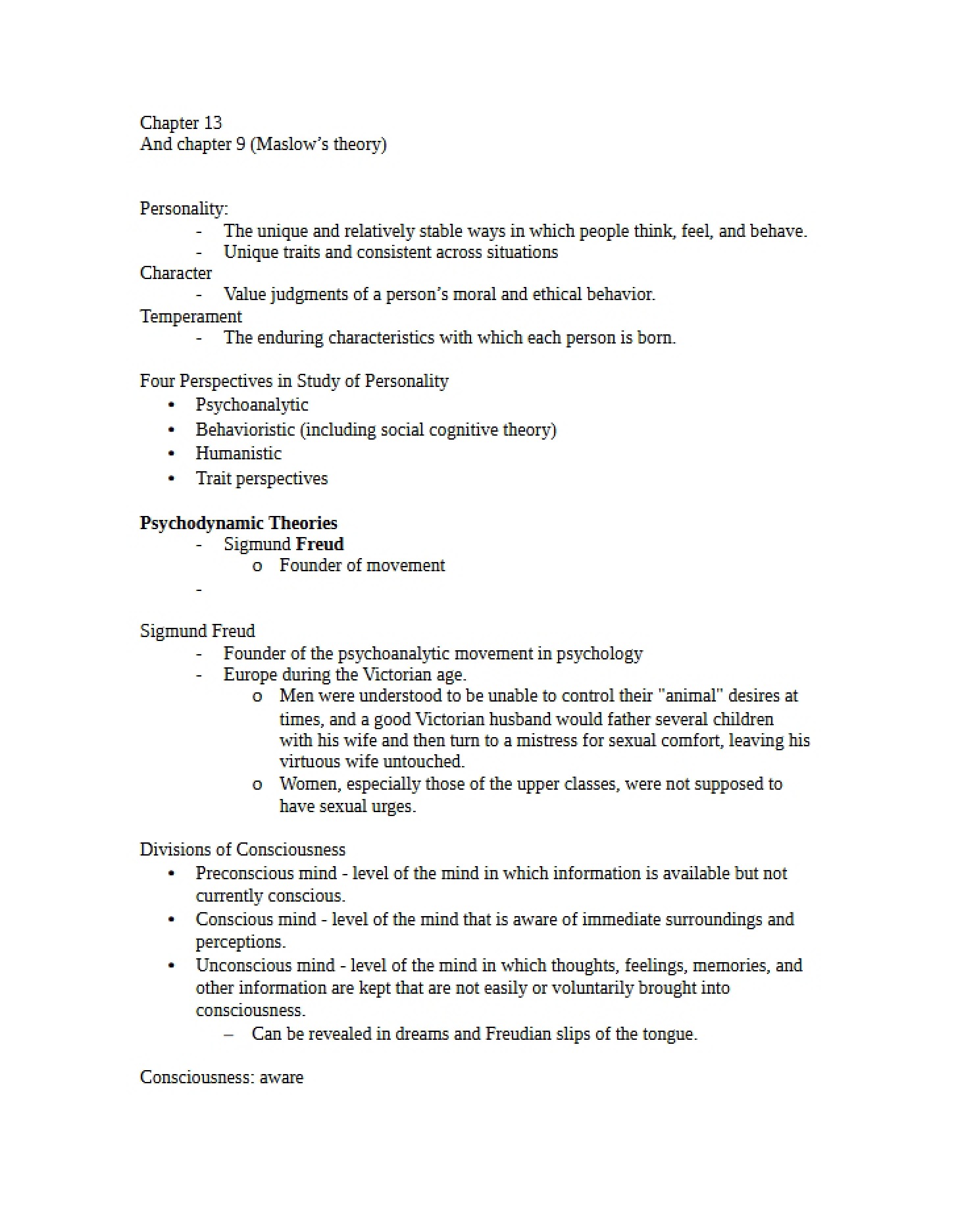 Psychology Chapter Thirteen