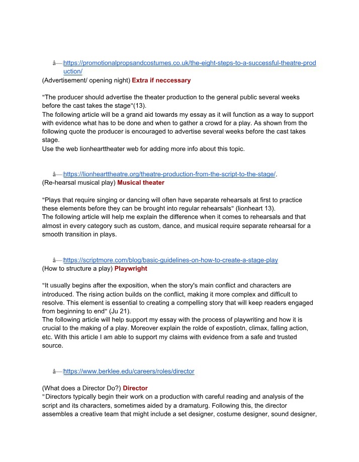 Eight Steps to a Successful Theatre Production - A Guide