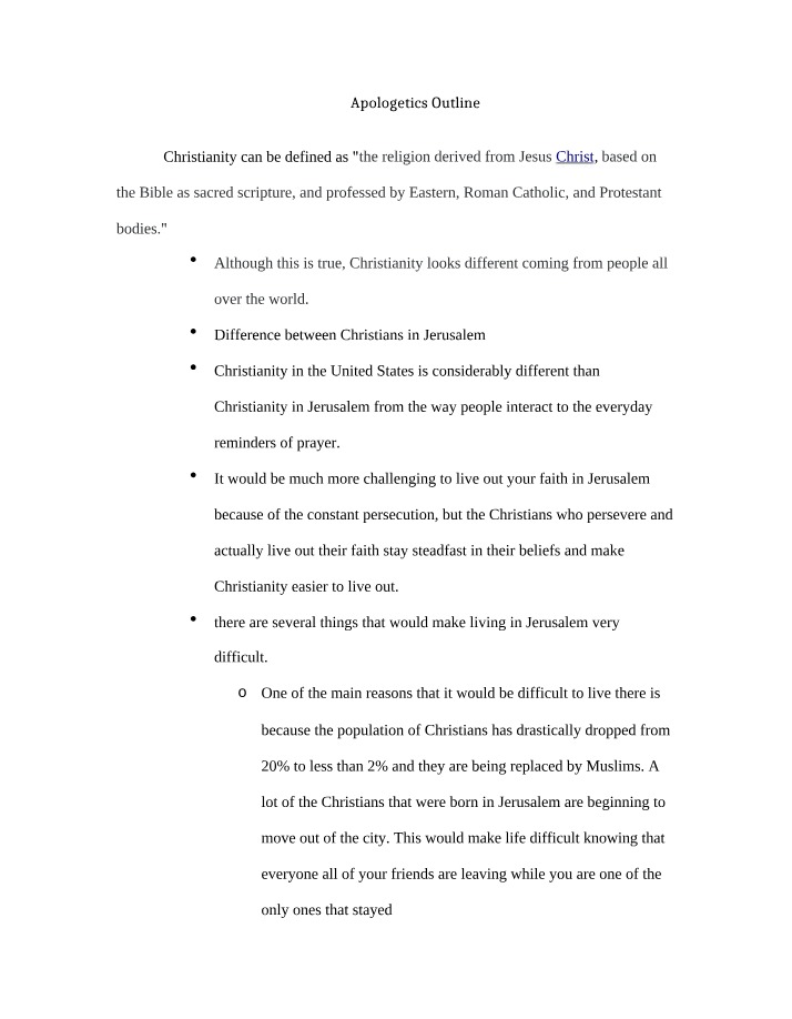 Christianity in Jerusalem - Challenges and Strengths