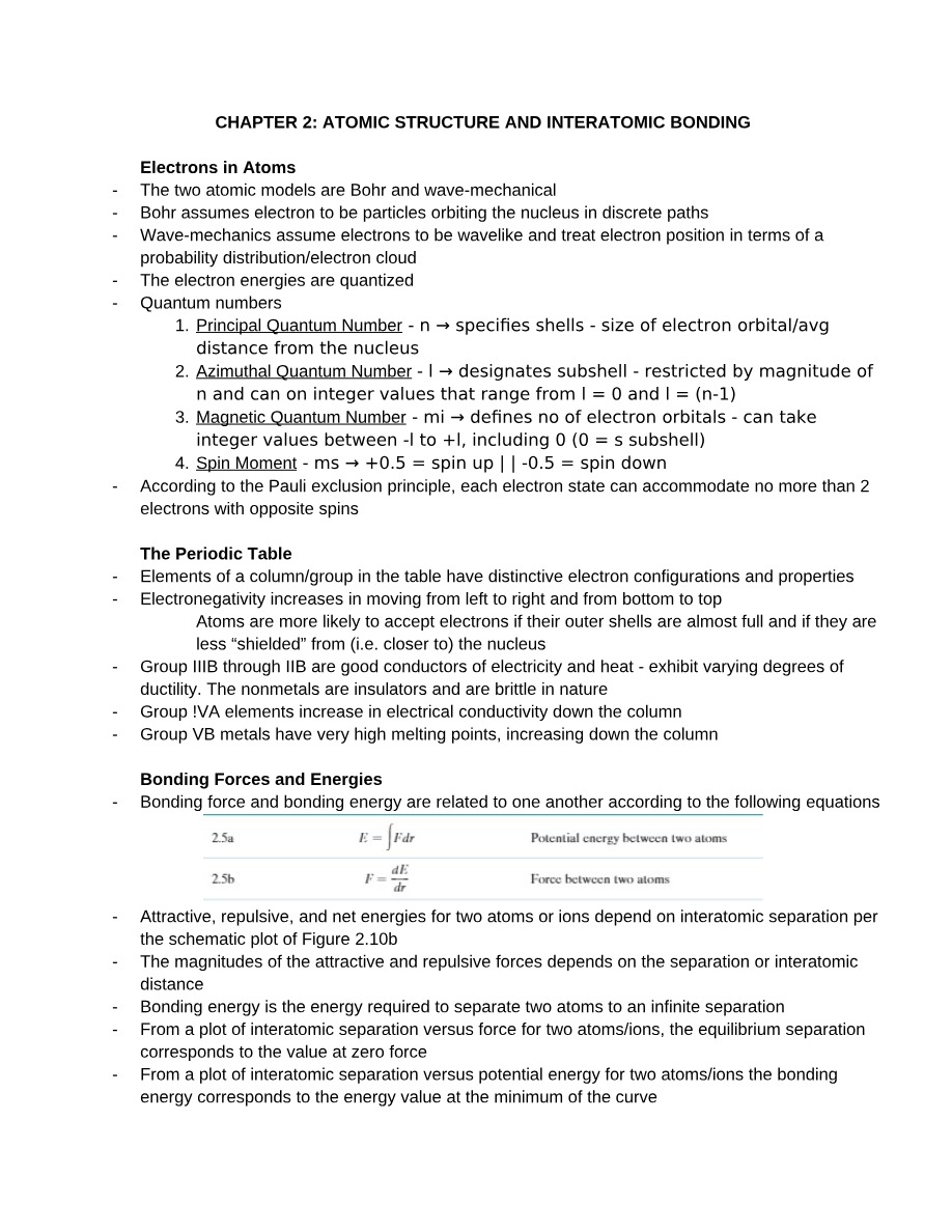 MAAE2700 - Engineering Materials Resource