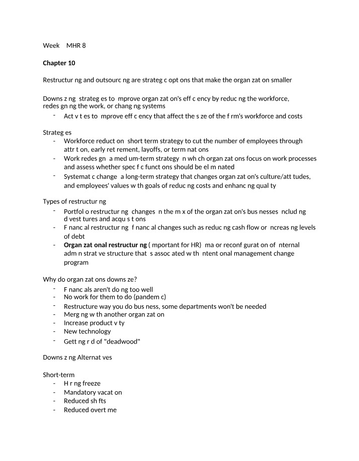 MHR 849 Week 9