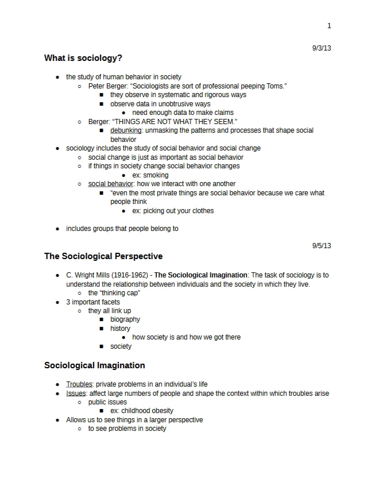 Sociology Overview