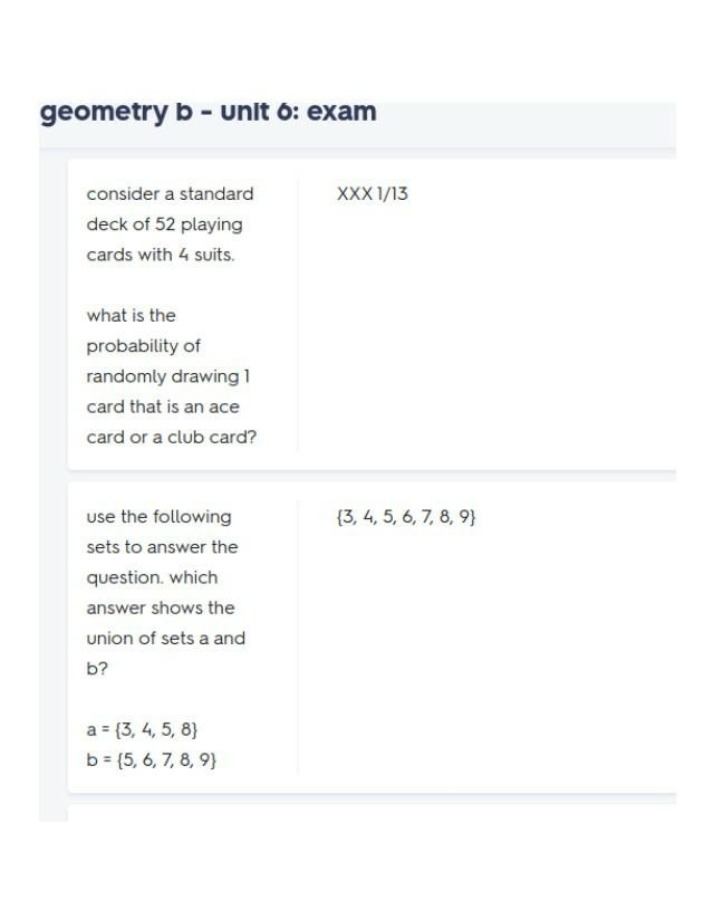 Unit 6 Exam - Geometry B